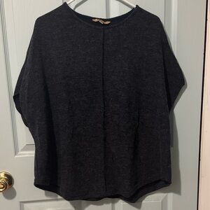 Windhorse Charcoal Navy Knit Poncho